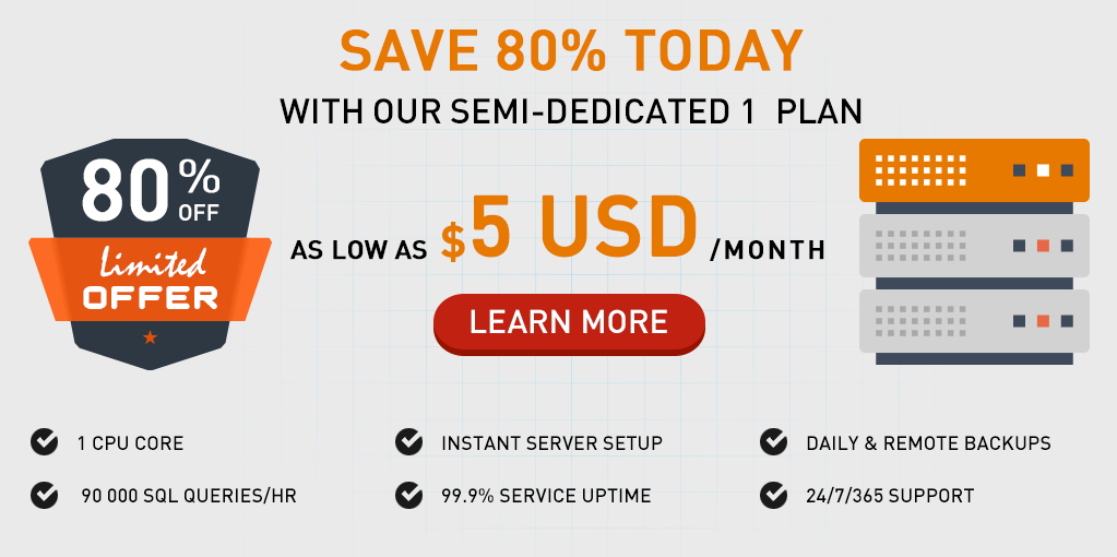 Semi-Dedicated Server Promotion